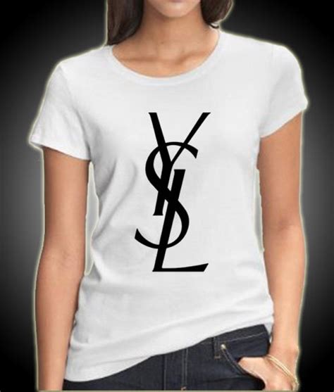 ysl logo shirt damen|ysl logo t shirt women.